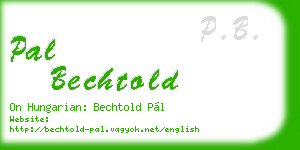 pal bechtold business card